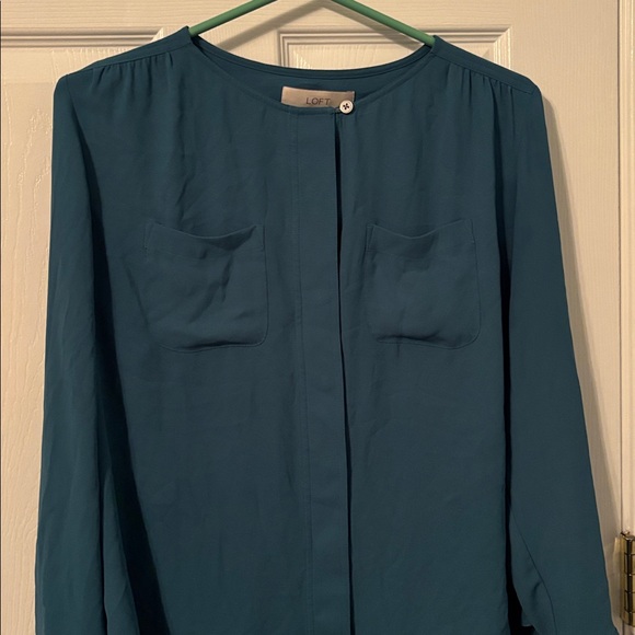 LOFT Tops - Turquoise button up blouse